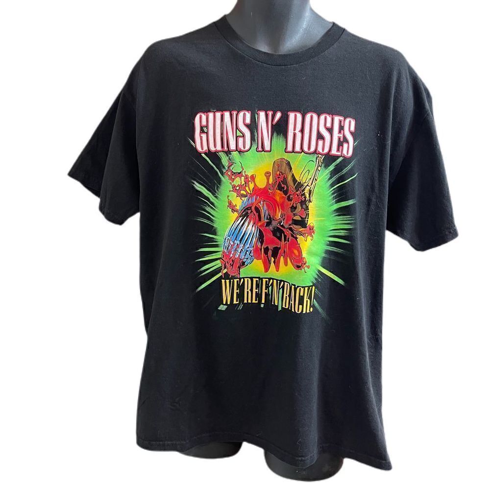 Guns & Roses 2021 Tour Black T-Shirt Size M/L See Measurements